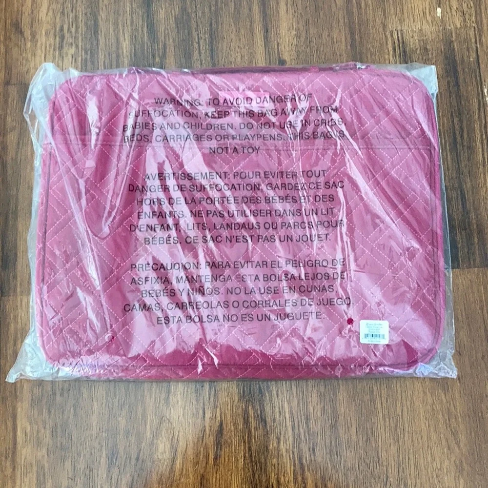 NEW Vera Bradley Laptop Organizer Case Slip Holder Passion Pink Office NWOT